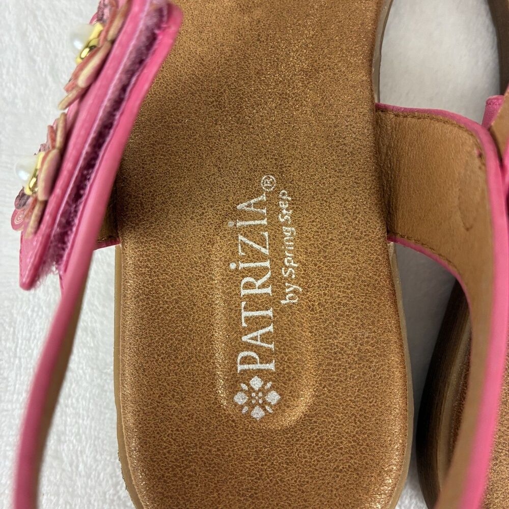 Patrizia Spring Step Pearlia Sandals Women’s 40 US 9 Pink Floral Embellished - Picture 5 of 11